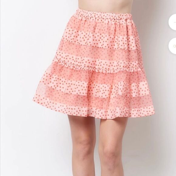 ANTHROPOLOGIE Corey Lynn
Calter Tulle Mini Skirt Orange Polka Dot XS
NWOT - Picture 2 of 9
